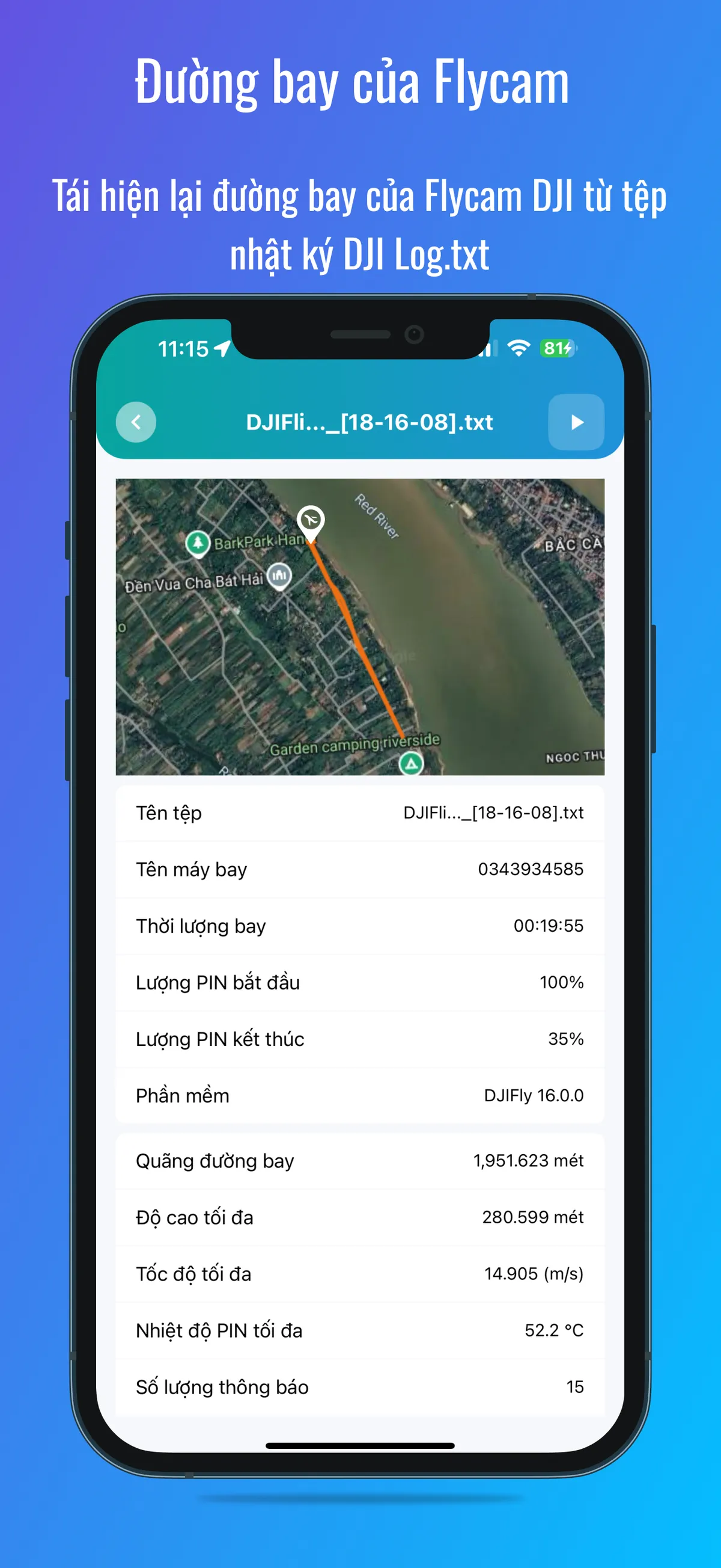 Flycam Flight Path